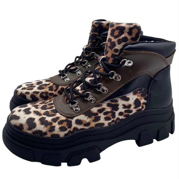 Steve Madden Shoes - Steve Madden Vermont Leather Lace Up Platform Chunky Hiker Boot Size 9